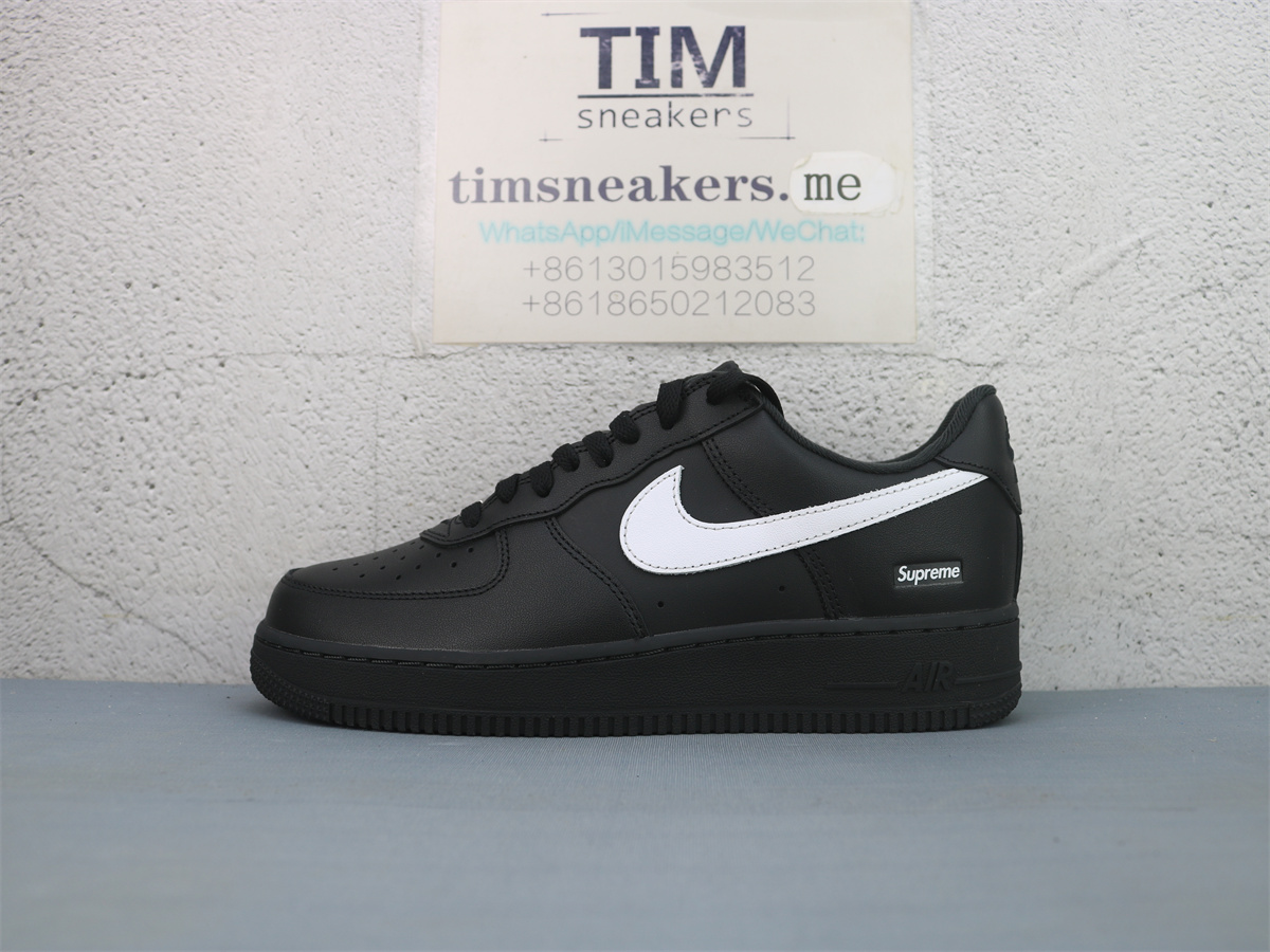 GX Supreme x Nike Air Force 1 Low Black White CU9225-002